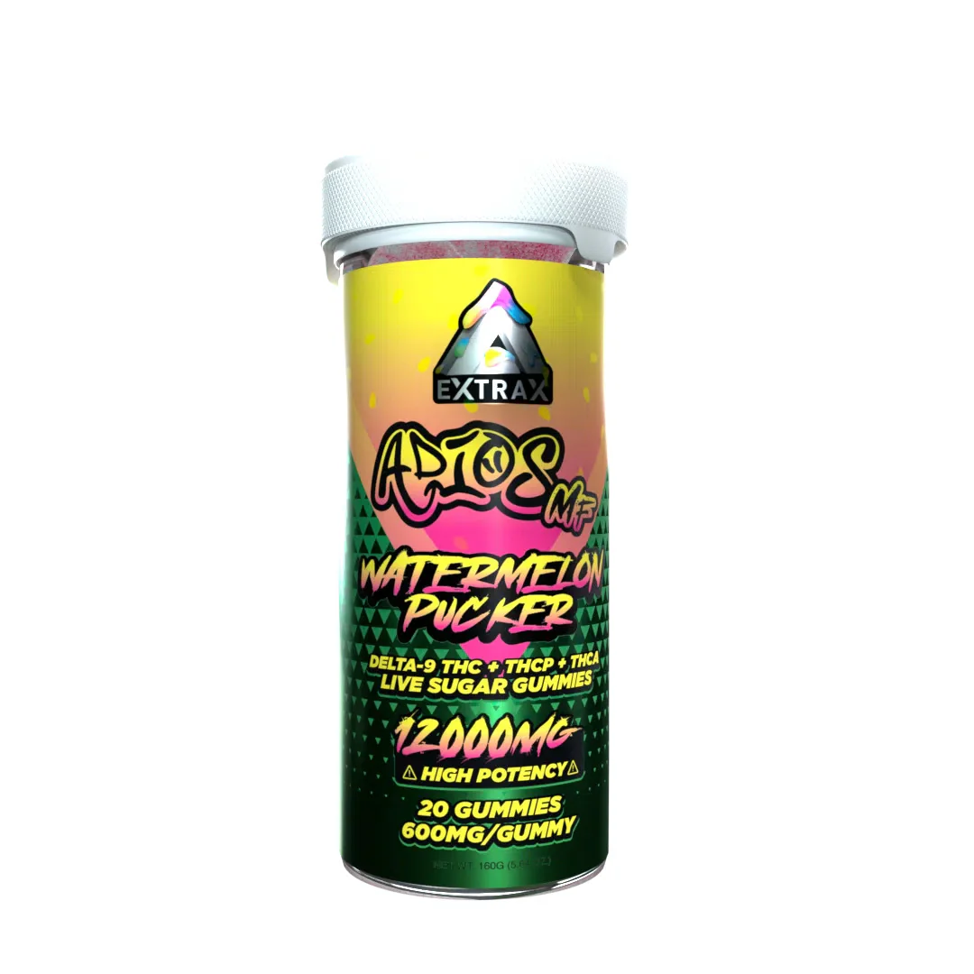 Extrax Adios MF 600mg D9+THCP+THCA Gummy | Bright Green Two
